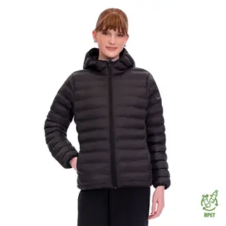 TOTTO - Chaqueta Acolchada Capota Colorfull Negro Mujer Pro