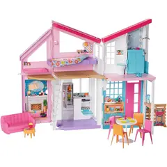 BARBIE - Casa de con 25+ muebles y accesorios Malibu 6 habitaciones