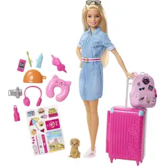 BARBIE - Dreamhouse Adventures Muñeca y Accesorios Viaje 10+ Pcs