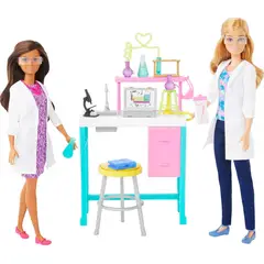 BARBIE - Careers Playset Laboratorio Científico 2 Muñecas Exclusiva