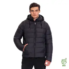 TOTTO - Chaqueta Acolchada 2 En 1 Hombre Atlantida Negra
