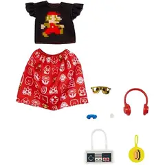 BARBIE - Set de Ropa Inspirada en Super Mario Accesorios y Moda
