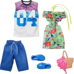 BARBIE - Conjunto de Moda & Ken 2 Piezas Tropicales