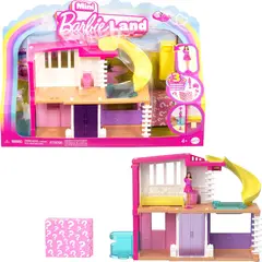 BARBIE - Mini BarbieLand Casa Set Incl Muñeca Muebles Ascensor y Piscina