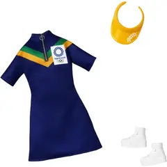 BARBIE - Ropa Outfit Olímpico Tokyo 2020 Vestido Visor Zapatillas