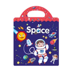 GENERICO - Libro De Stickers Reutilizables Infantiles Vinilo Espacio