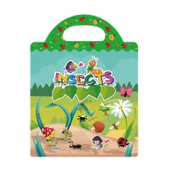 GENERICO - Libro De Stickers Reutilizables Infantiles Vinilo Insectos