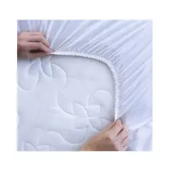 PASTELL - Protector de colchon tela antifluidos blanco cama sencilla