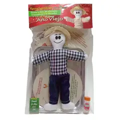 GENERICO - Muñeco Año Viejo Regalo Empresarial Ancheta Navidad Agüeros Blanco