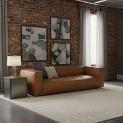 22 GRADOS DECORACION - Sofá Texas en Cuero Natural de 2mt