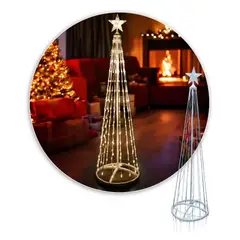 AMERICO SHOP - Arbol de Navidad Pino 180M Tiras Led Luces Estrella