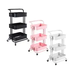 GENERICO - Carrito Organizador 3 Niveles Y Ruedas Carro Almacenamiento