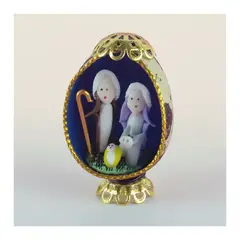 GENERICO - Pesebre Miniatura Dentro De Huevo Artesanía Porcelanicron