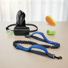 GENERICO - Correa Manos Libres para Perro con Cinturón Canguro y Accesorios