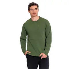 TOTTO - Buzo Cerrado Bolsillo Canguro Dragon Verde Para Hombre