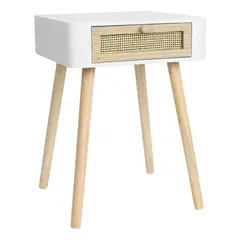 GENERICO - Mesa De Noche Nochero De Madera Con Cajón Refdalia