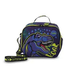 TOTTO - Lonchera Con Porta Comidas Dino Rock L Azul Niño