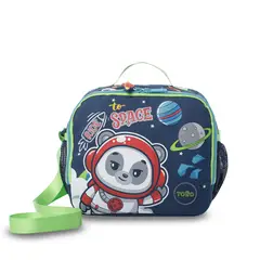TOTTO - Lonchera Con Porta Comidas Panda Space L Azul Niño