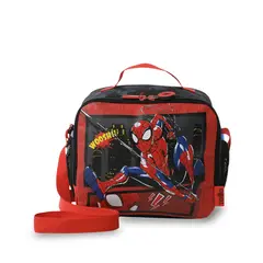 TOTTO - Lonchera Con Porta Comidas Spiderman Hero L Negro Niño