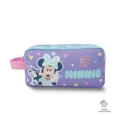 TOTTO - Cartuchera Multiuso Escolar 2 Cuerpos Minnie Niña Azul
