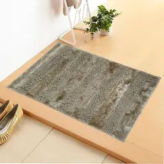 MITAPETE COM - Alfombra Tapete Pie De Cama Entrada Antideslizante 50 X 80cms Dorado