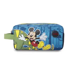 TOTTO - Cartuchera Multiuso Escolar 2 Cuerpos Mickey Niño Azul