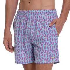 TOTTO - Pantaloneta Estampada Secado Rapido Lown Hombre Azul