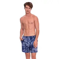 TOTTO - Pantaloneta Estampada Secado Rapido Lown Azul Hombre