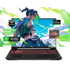 ASUS - Portátil Gamer TUF A16 AMD Ryzen 7 RAM 16GB SSD 1TB RTX 4050 6GB FHD 144 Hz