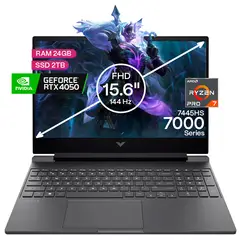 HP - Portátil Gamer Victus AMD Ryzen 7 24GB/2TB RTX 4050 6GB