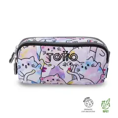 TOTTO - Cartuchera Multiuso Escolar Sobre Glitter Mujer Rosado