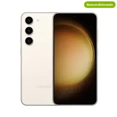 SAMSUNG - Celular Galaxy S23 256 GB 5G Blanco Reacondicionado + Garantía extendida + Panel Solar