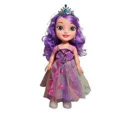 GENERICO - Muñeca Reina Con Corona Y Vestido + Bolso Juguete Niñas