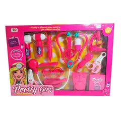 GENERICO - Set Kit Medico Doctora Juguete Utencilios Estetoscopio Niñas