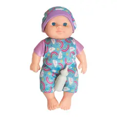 GENERICO - Muñeca Con Vestido Figura + Tetero Juguete Niñas