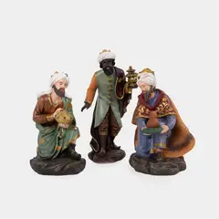 GENERICO - Pesebre de Navideño 11 Unidades Resina 20 cm Multi Color