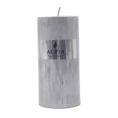 GIO HOME - VELA DECORATIVA SIN AROMA, AERIA – EDICION NAVIDAD PLATA 15 CMS - 440 GR