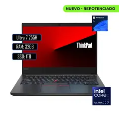 Lenovo - PORTATIL THINKPAD E14 INTEL CORE ULTRA 7 255H/ RAM 32GB DDR5/ 1TB M.2/ WIN11 PRO