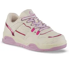 LOS GOMOSOS - Tenis Urbanos Samien Beige-Fucsia para Niña