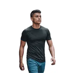 AMERICAN GENERICS - CAMISETA NEGRA EMPIRE- SLIM FIT