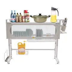 SHENGSHOU - Organizador y Escurridor de Platos Loza con Tapa