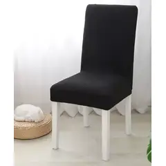 CHINA GLAZE - Fundas para silla de comedor texturizadas x4 unidades Negro