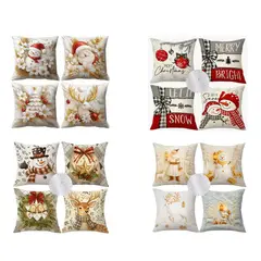 GENERICO - Cojin Navideño Fundas X 4 (35 X 35) Diseños Geniales