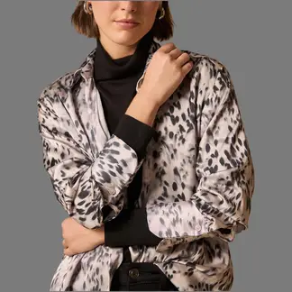 ESPRIT - Camisa para Dama Estampada Blusa Mujer Sofisticada