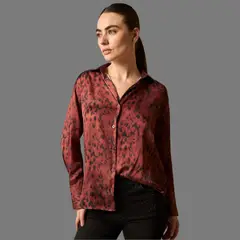 ESPRIT - Camisa para Dama Animal Print Blusa Mujer Elegante