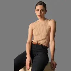 ESPRIT - Camiseta tipo Chaleco para Dama Versátil Blusa Mujer