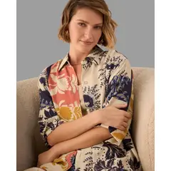 ESPRIT - Camisa Dama Diseño Artístico Blusa Mujer Versátil