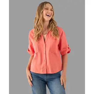 ESPRIT - Camisa Dama de Algodón Blusa Mujer Cómoda y Fresca