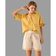 ESPRIT - Camisa Dama de Algodón Blusa Mujer Cómoda y Fresca