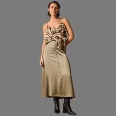 ESPRIT - Pantalón para Dama con Costuras Contrastantes Elegante y Formal